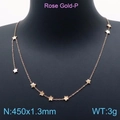 Collana in acciaio inossidabile oro rosa con ciondoli a cinque stelle minimalisti - Oro rosa