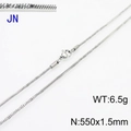 Polished silver stainless steel snake chain necklace 550mm x 1.5mm with lobster clasp - Silver 550x1.5mm(KN203670-Z)