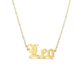 Collier signe du zodiaque Lion en acier inoxydable plaqué or 18k style gothique - Lion