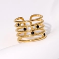 Gold Multi-layer Wrap Hammered Style (JR314)