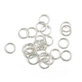 Bulk set of silver open jump rings in 925 sterling silver for DIY jewelry making - 0.7x4mm Single Loop