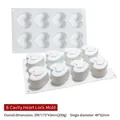 Macro detail of 8-cavity heart lock silicone mold with dimensions 296x173x43mm - 8-Cavity Heart Lock