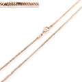 Rose gold stainless steel snake chain necklace 600mm x 1.5mm with lobster clasp - Rose Gold 600x1.5mm(KN203677-Z)