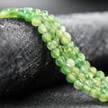 Strand of 4mm faceted green jade round beads for DIY jewelry making and crafting - Green Floral