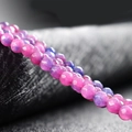 4mm round colorful faceted agate beads in pink and purple for DIY jewelry making - Purple Blue Variegated