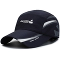 Gorra de béisbol azul marino de secado rápido con malla y logo de Aquatic Sports - Ajustable / Azul Marino