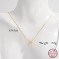 Elegant gold heart pendant necklace with sparkling stone and 45+5cm chain extension - Js08-n1388 Gold / One Size