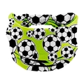 Elastic 15CM wide green sports headband with black and white football pattern print - Light Green