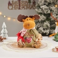 Christmas reindeer gift bag with heart-shaped window and Merry Christmas embroidery - J-50 3D Deer Doll Bag