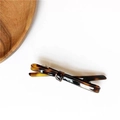 Fermaglio per capelli minimalista in acetato con fiocco tartarugato retrò - Tortoise