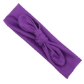 Soft purple knotted baby headband with elastic bunny ear bow for girls - Purple