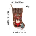 LED Weihnachtsstrumpf mit Weihnachtsmann, Maße 46 cm hoch und 24 cm breit für Deko - Weihnachtsmann
