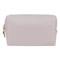 Pink PU leather cosmetic bag, portable square waterproof travel makeup pouch storage case. - S / Gold Pink