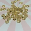 Golden flower hollow bead spacers made of alloy for DIY jewelry bracelet making - 7mm 18k Gold Bead Cap