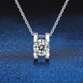 1 Carat Moissanite Necklace / 925 Silver