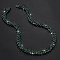 Αλυσίδα Μπαρ Gunmetal Green Diamond Με Κουβανέζικο Σκελετό / Κολιέ 18 ίντσες (45 cm)
