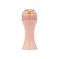 Pink volcanic stone oil-absorbing face roller with a matte finish on white background - Single Head Pink