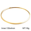 Golden rigid torque necklace 135x4mm stainless steel choker jewelry for women - Gold Color (KN107109-Z)