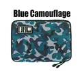 Bolsa organizadora de accesorios digitales en nailon impermeable azul camuflaje - Azul Camuflaje