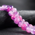 A strand of 10mm round purple agate beads with natural textures for DIY jewelry - Rose Purple