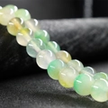 10mm light green and yellow-white natural agate jade beads for DIY jewelry making - Green Yellow