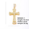 Colgante Individual De Cruz De Oro
