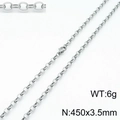 Steel Color 450 * 3.5mm = Necklace Kn197295-z