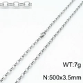 Steel Color 500 * 3.5mm = Necklace Kn197296-z