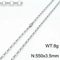 Steel Color 550 * 3.5mm = Necklace Kn197297-z