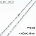 Steel Color 600 * 3.5mm = Necklace Kn197298-z