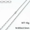 Steel Color 650 * 3.5mm = Necklace Kn197299-z