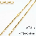 Gold 760 * 3.5mm = Necklace Kn197309-z