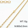 Gold 800 * 3.5mm = Necklace Kn197310-z