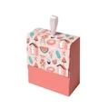 Mini lachsrosa Lippenstift-Geschenkbox mit Sommermotiven und einem kleinen Bandgriff - 9*4.5*10cm / Korallenrot Wassermelone