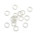 Silver 925 open jump rings for DIY jewelry making and connector beaded accessories - 0.7x6mm Single Loop