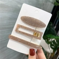 Set di 3 fermagli per capelli champagne glitterati con clip in resina e acrilico - 18# Set Cielo Stellato Oro da 3