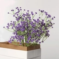 Artificial purple baby's breath flower bouquet in a minimalist paper bag for home decor - Deep purple
