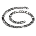 Collier chaîne Figaro en argent vintage en acier inoxydable avec fermoir mousqueton - Style Épais 450*10mm