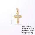 Colgante Individual De Cruz De Oro 8