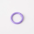 Detail of 23mm purple lacquer metal spring ring buckle showing glossy finish for keychains - Purple (Outer Diameter 23mm)