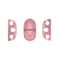 Pink flexible silicone cable organizer with symmetrical desk wire holder slots - CR03 (3 Slots) / Pink