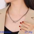 Collana a catena serpente in acciaio argento con fibbia a cuore, 600x4 mm - Stile A Acciaio Catena a Serpente Cuore Chiusura (KN234624-Z)