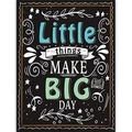 Blackboard poster with Little things MAKE BIG DAY quote for classroom wall decor - Little Things Make Big Day