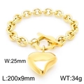 Gold Heart Bracelet (KB163133-K)