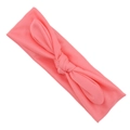 Pink elastic bunny ear headband with a large bow for babies and children - Watermelon red