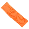 Elastic orange rabbit ear knot headband for babies with soft stretchy fabric - Orange