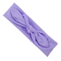 Lavender purple elastic bunny ear headband for toddlers with a soft knotted fabric design - Light Lavender