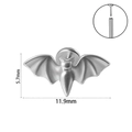 Steel Polished Bat / 0.8x8mm