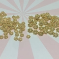 Golden flower petal bead caps 6mm for DIY jewelry making and bracelet spacers - 4mm Gold Spacer Bead Cap