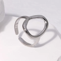 Silver Irregular Streamline Style (JR245)